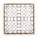 A white plastic Vollrath glass rack with black and white squares.