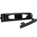 A black plastic Tablecraft dispenser set with a black tray.