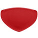 A red triangle shaped GET Red Sensation melamine plate.