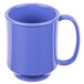 A peacock blue GET Tritan mug with a handle.