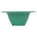 A close-up of a GET Rainforest Green Melamine Bowl with a wide rim.