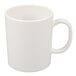 An ivory GET Tritan mug with a handle.