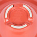 A close up of a Rio orange melamine bowl with a wide white rim.