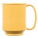 A GET Tropical Yellow Tritan mug with a handle.