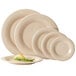 a close-up of a stack of plates