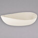 A white GET Osslo oval melamine bowl.