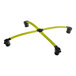 A yellow and black Flat Tech table pad with black handles and a yellow and black pipe connection.