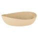 A beige oval melamine bowl.