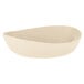 A white Manila melamine bowl with a curved edge.