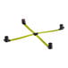 A yellow and black Flat Tech table pad.