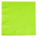 A Fresh Lime Green paper napkin with a white border.