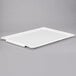A white tray lid for a MFG Tray dough proofing box on a gray surface.