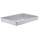 A gray rectangular fiberglass tray with a lid.