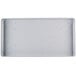 A rectangular gray fiberglass tray with screws.