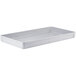 A gray rectangular fiberglass dough proofing box with a lid.
