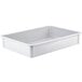 A gray rectangular fiberglass dough proofing box with a lid.
