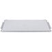 A white rectangular MFG Tray fiberglass lid with two handles.