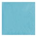 A pastel blue paper napkin with a diamond pattern.