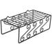 An American Metalcraft black wrought iron rack with swirls for guest towels.
