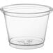 A clear plastic cup with a lid.