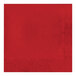 A pack of red square paper napkins with a diamond pattern.