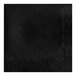 A black Creative Converting luncheon napkin with a diamond pattern.