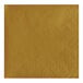 A brown paper napkin with a gold border.