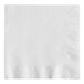 A white Creative Converting paper dinner napkin with a corner edge.