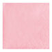 A pack of pink paper beverage napkins with a diamond pattern.