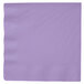 A Luscious Lavender purple paper dinner napkin with a white background.