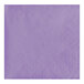 A Creative Converting Luscious Lavender purple paper napkin with a diamond pattern.