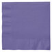 A purple napkin with a white background