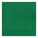 A Creative Converting emerald green paper napkin with a diamond pattern.