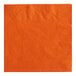 A Sunkissed Orange luncheon napkin with a plain edge on a white background.