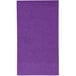 A Creative Converting amethyst purple guest towel with a white border.