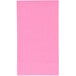 A pink paper towel with a white border.