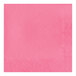 A Creative Converting Candy Pink paper napkin with a square border.