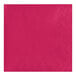 A Creative Converting Hot Magenta Pink beverage napkin with a square pattern.