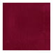 A Creative Converting burgundy beverage napkin with a square border and a diamond pattern.
