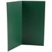 A green folding Menu Solutions wine list cover on a white background.