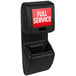 A black Commercial Zone Vue-T-Ful Isle windshield washing service center with a red full service sign.
