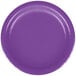 A Creative Converting amethyst purple paper plate on a white background.