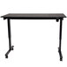 Luxor STANDE-60-BK/BO Electric Stand Up Desk with Black Frame and Black Desktop - 60 inch