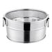 An American Metalcraft stainless steel metal tub with two handles.