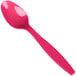 A Creative Converting Hot Magenta Pink plastic spoon.