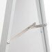 An Aarco aluminum A-frame with white porcelain boards on it.