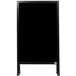 A black rectangular A-Frame with a black porcelain marker board.