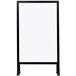 A black rectangular A-Frame with a white porcelain board.