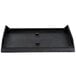 A black rectangular Avantco flat top grill plate with two holes in it.