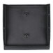 A black rectangular Avantco grill plate with grooves and holes.